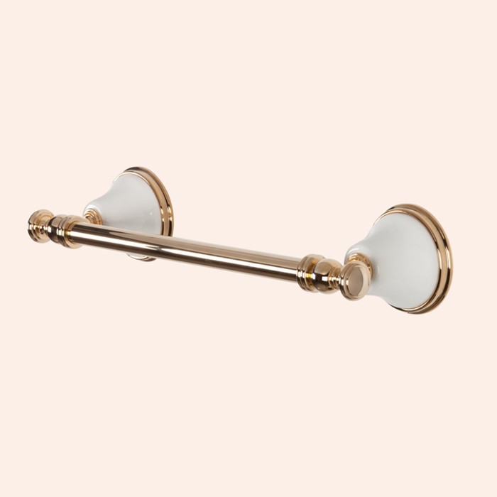 Полотенцедержатель 33,5см, подвесной, Harmony белый/золото, Tiffany World - TWHA014bi/oro