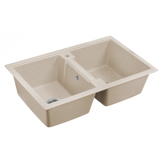 Мойка для кухни гранит 810х500 Paulmark TANDEM 80/2, бежевый - PM238150-BE