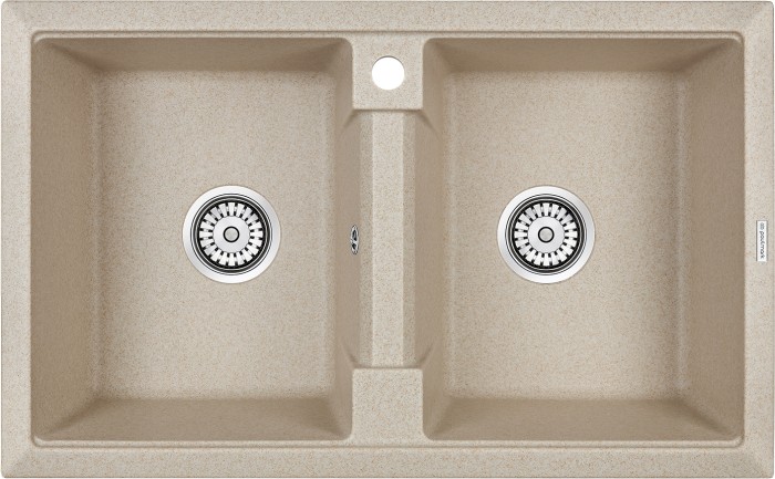 Мойка для кухни гранит 810х500 Paulmark TANDEM 80/2, бежевый - PM238150-BE