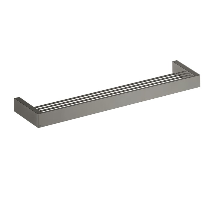 Полочка 60см., подвесная, Gessi Rettangolo, шлифованный черный металлик арт. 20949#707