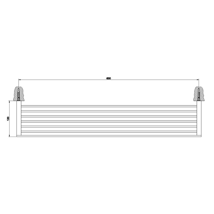 Полочка 60см., подвесная, Gessi Rettangolo, шлифованный черный металлик арт. 20949#707