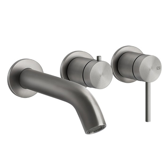 Смеситель для ванны, встраиваемый, Gessi 316, steel brushed арт. 54140#239