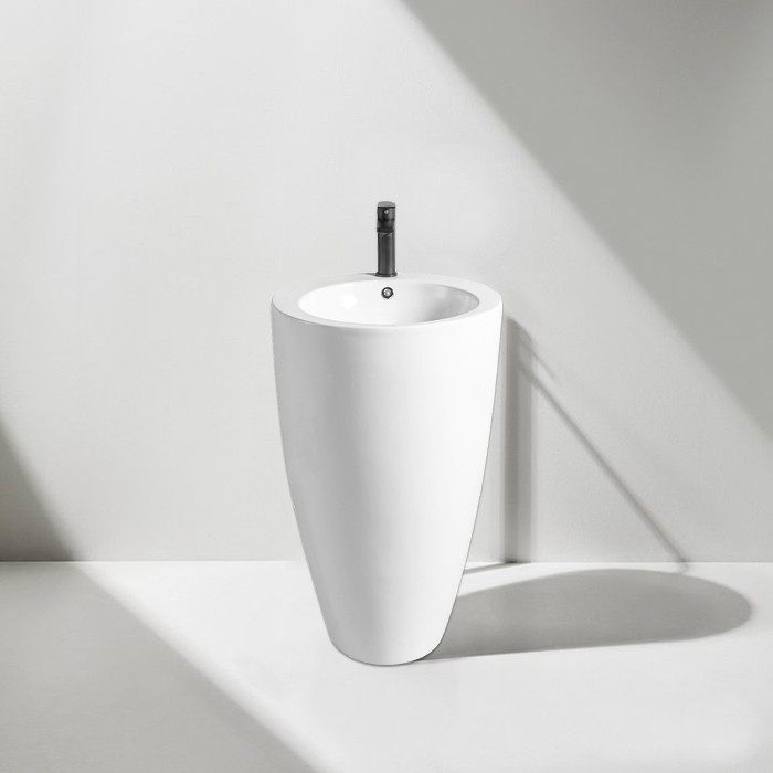 Раковина напольная COMELLA 500х500х830 отдельностоящая круглая, белая, Azario COMELLA - AZ-311