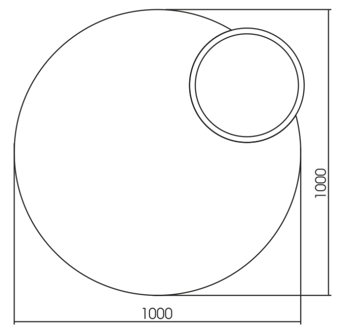 Зеркало D1000 c подсветкой и диммером, сенсорный выключатель, Azario Satellit - LED-00002484
