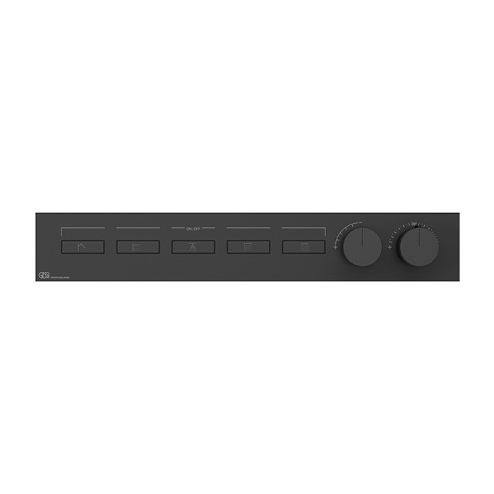 Термостат для душа, с включением до 5 источников одновременно, Gessi Hi Fi, black xl арт. 63018#299