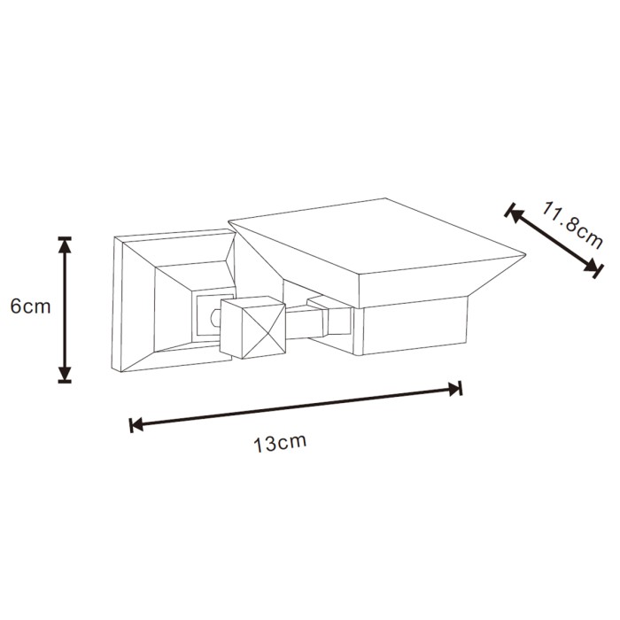 Мыльница стеклянная, черный матовый, Azario Altre - AZ-96008B