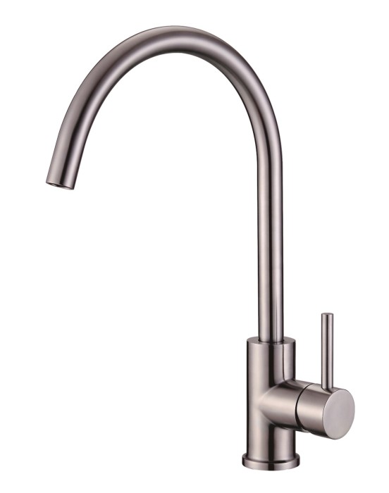 Смеситель для кухни BelBagno, матовый сатин, однорычажный арт. BB-LAM03-IN