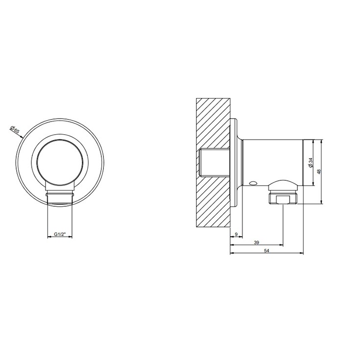 Вывод воды на 1/2", Gessi Inciso, золото арт. 58169#246