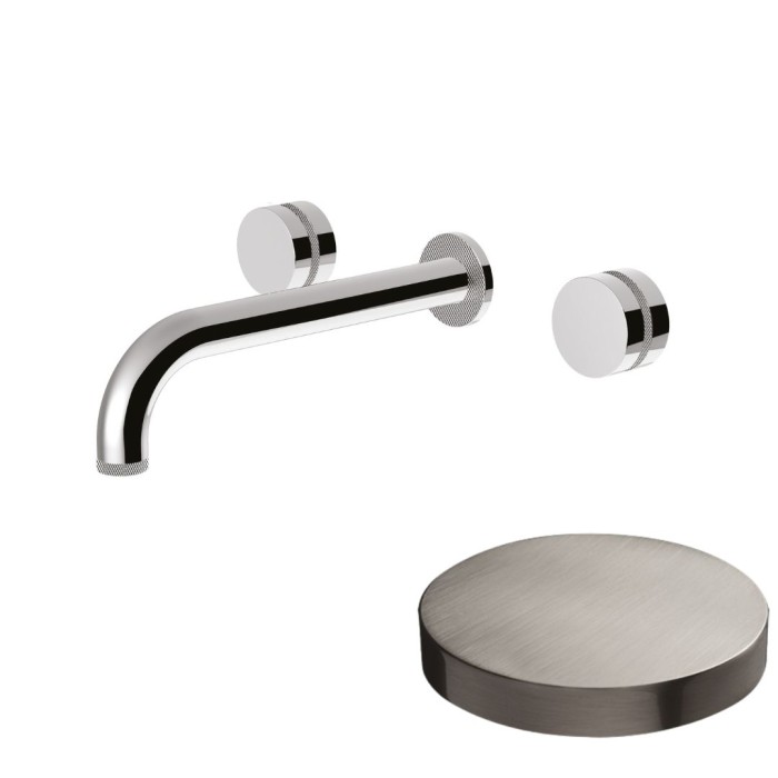 Внешняя часть для встраиваемого смесителя для раковины, на 3 отверстия, Giulini My ring deluxe, никель матовый арт. MR0123-EPDLNKO