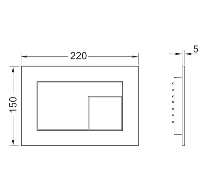 Кнопка смыва TECE Velvet серовато-бежевая арт. 9240733