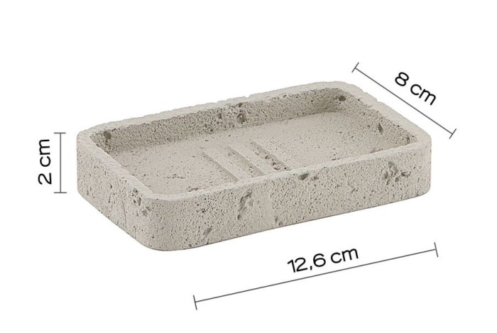 Настольная мыльница Ginevra Gedy, GN11(08) цвет: серый