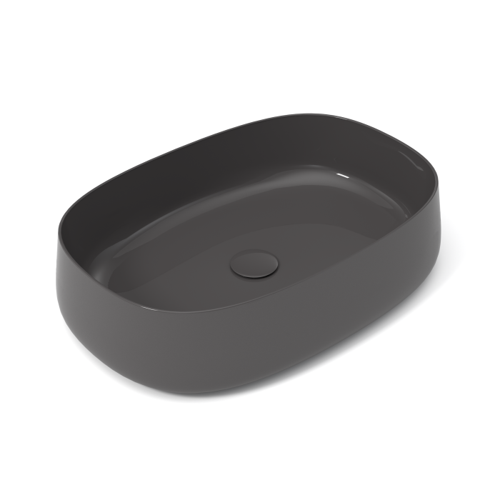 Накладная раковина, 62x42xh13 см, Olympia ceramica Paddle, серый глянцевый арт. PAD4B60006