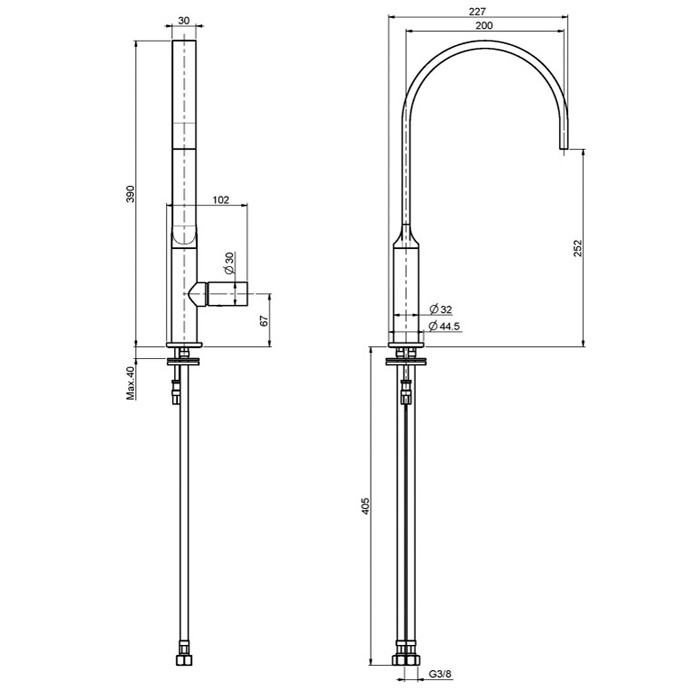 Fima Carlo Frattini Кухоный смеситель Nomos, Kitchen, F7107CR цвет: хром