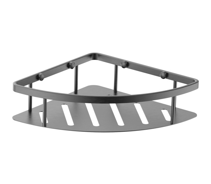 Полка для ванной угловая, Wonzon &amp; Woghand, WW-4132-BGM цвет: графит