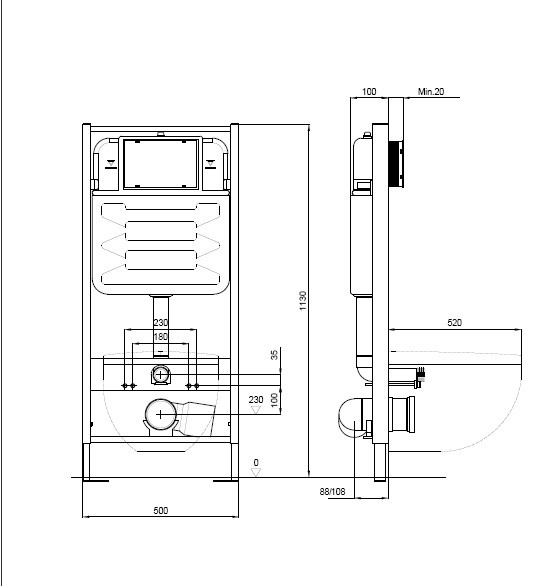 Инсталяция для унитаза Aquatek Standart 50 Aquatek арт. INS-0000012