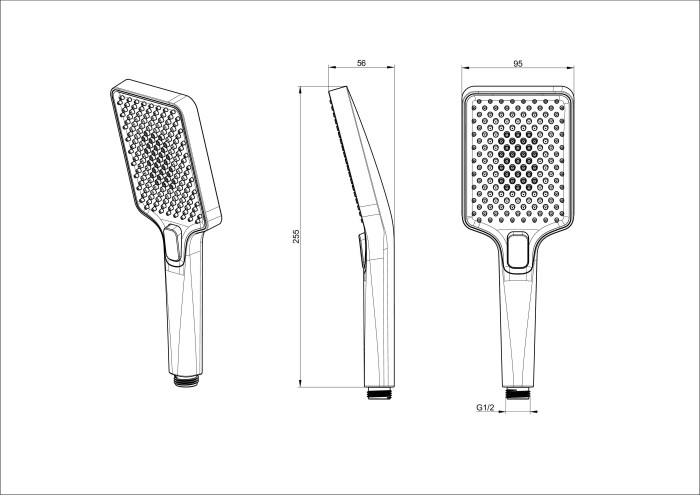 Лейка для душа, Wonzon & Woghand, WW-88SC08-BN цвет: никель