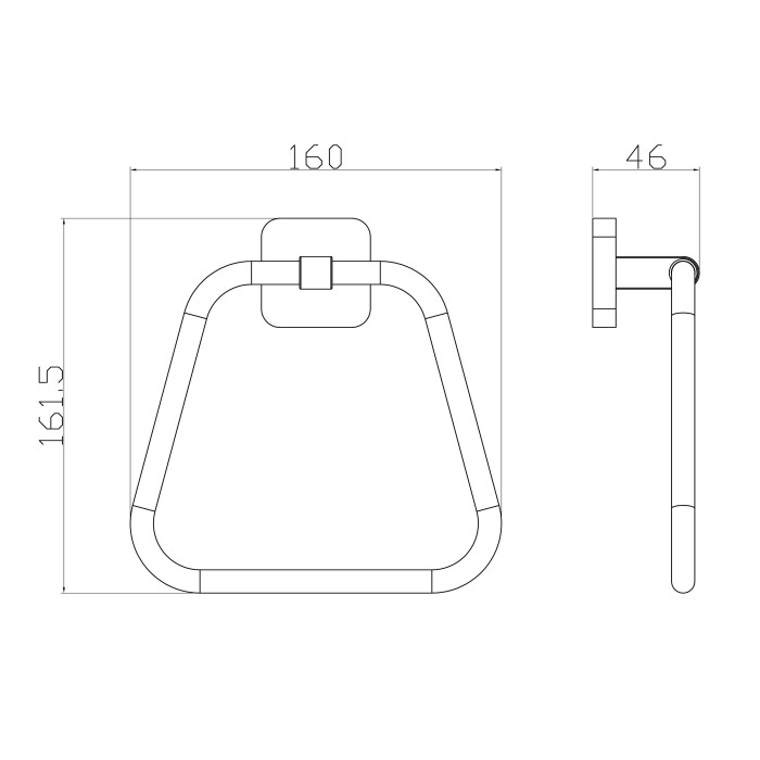 Кольцо для полотенец, Wonzon & Woghand Still, WW-6613 цвет: хром