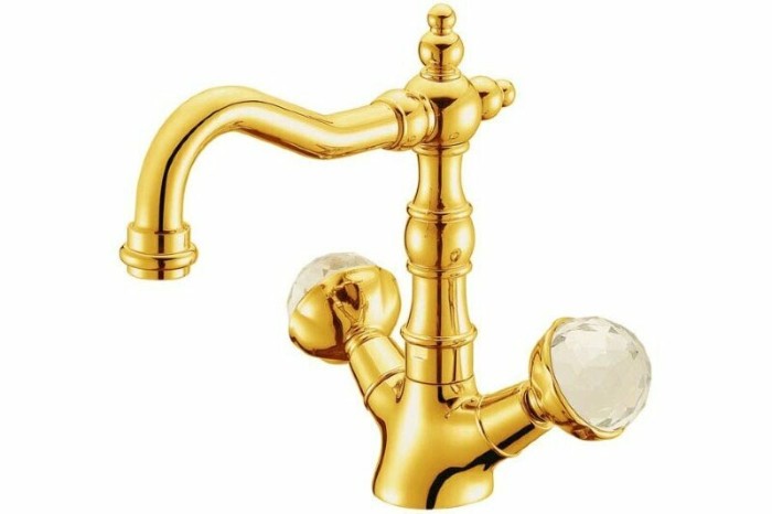 Смеситель для раковины, золото, Imperiale Boheme 332