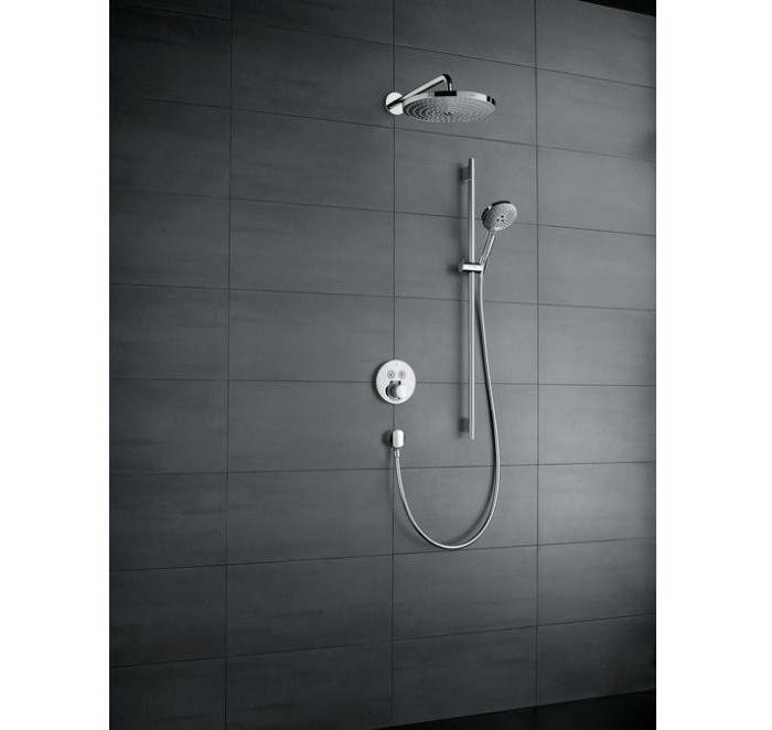 Душевой гарнитур со штангой 90см Raindance Select S Hansgrohe, хром арт. 26322000