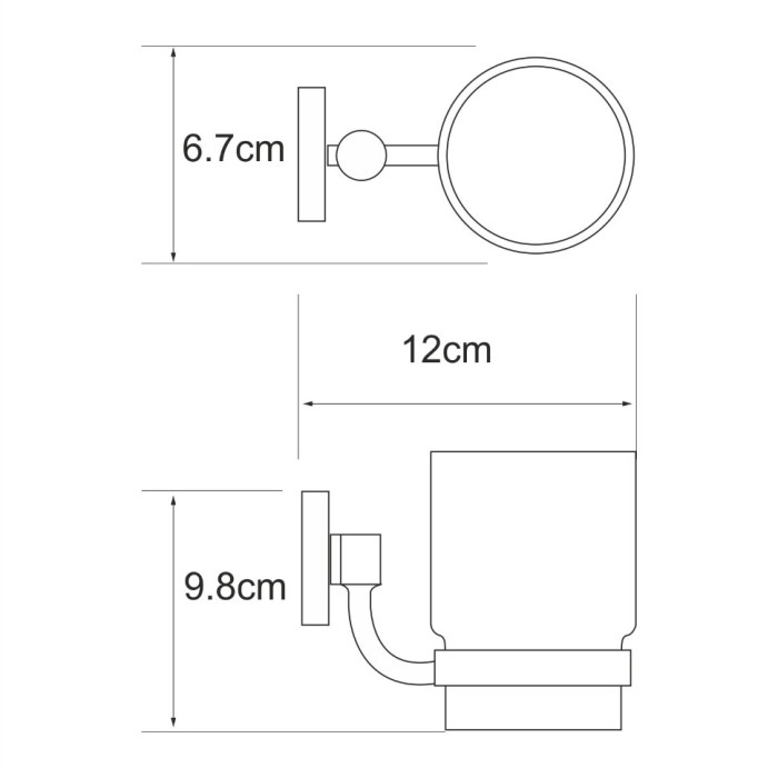 Подстаканник одинарный WasserKRAFT Rhein K-6200 арт. K-6228