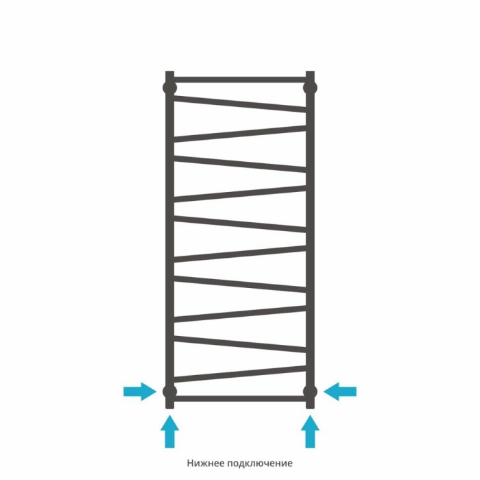 Сунержа Водяной полотенцесушитель 1200x500, Сирокко, 051-0253-1250 цвет: состаренная латунь