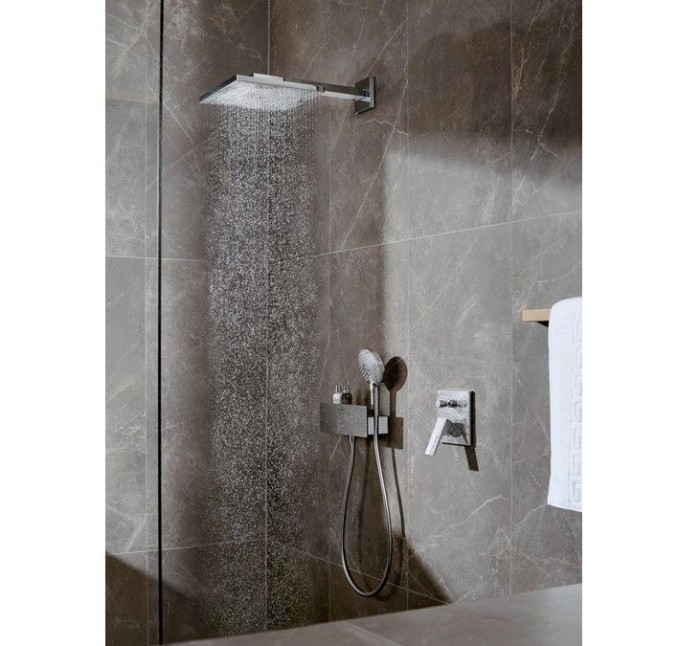 Верхний душ с настенным кронштейном Raindance E Hansgrohe, хром арт. 26238000