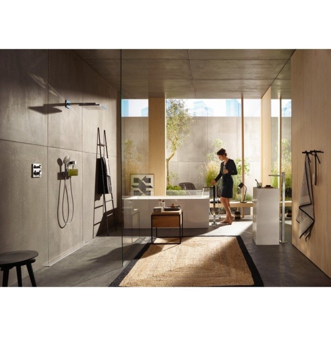 Верхний душ с настенным кронштейном Raindance E Hansgrohe, хром арт. 26238000