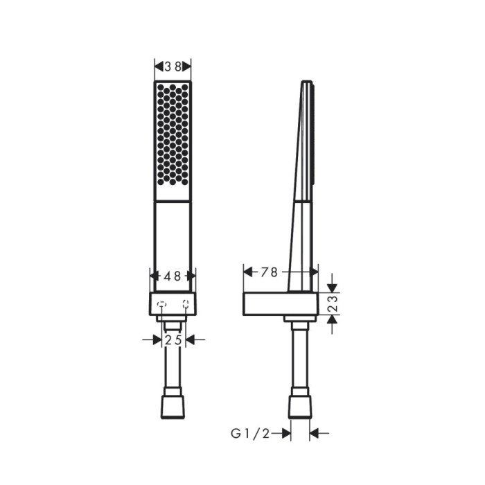 Душевой набор с держателем и шлангом 160см Rainfinity Hansgrohe, хром арт. 26856000