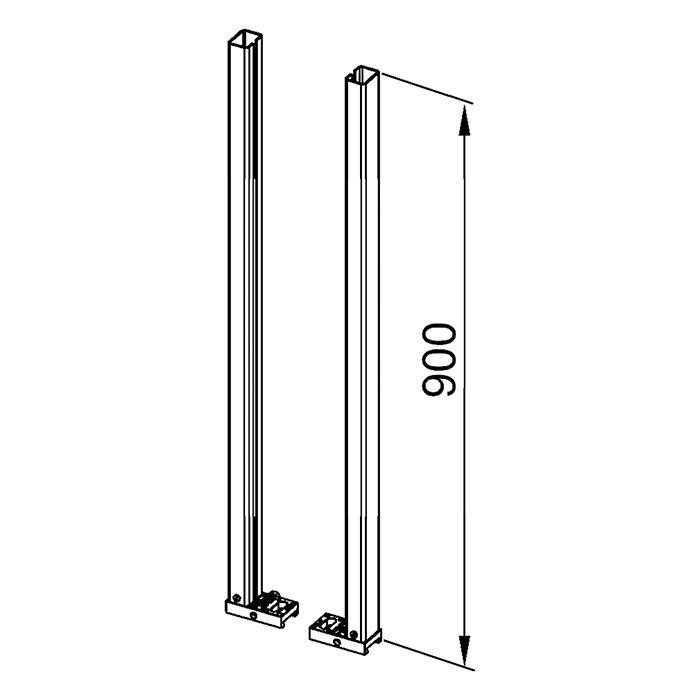 Удлиненные опоры для модулей, регулировка высоты 20- 50см, profil TECE арт. 9030028
