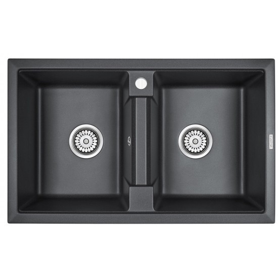 Мойка для кухни гранит 810х500 Paulmark TANDEM 80/2, черный - PM238150-BL