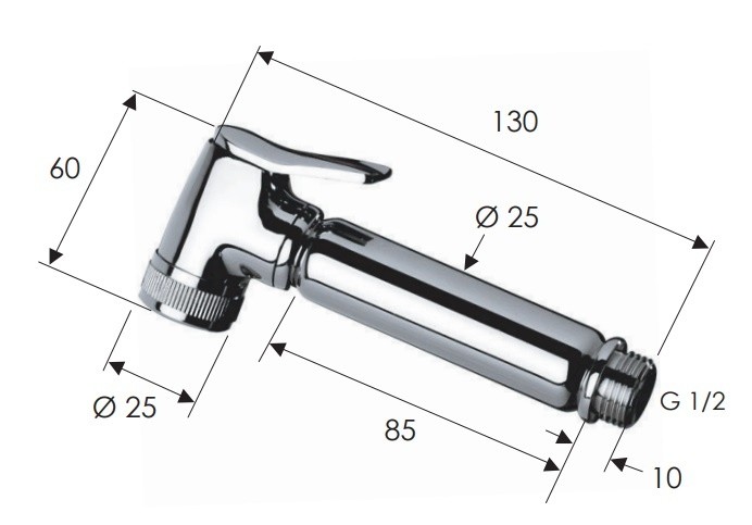 Гигиенический душ никель матовый, Remer, 332OWNPO