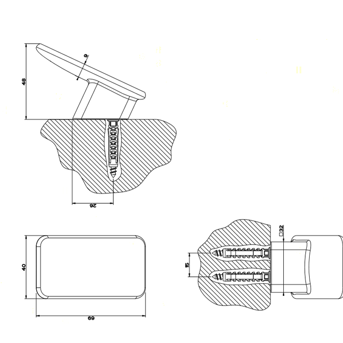 Крючок настенный, Gessi iSpa, хром арт. 41721#031