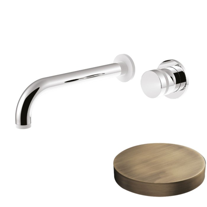 Смеситель встраиваемый для раковины, однорычажный, без донного клапана, Giulini My ring, бронза матовая арт. MR0026BROP