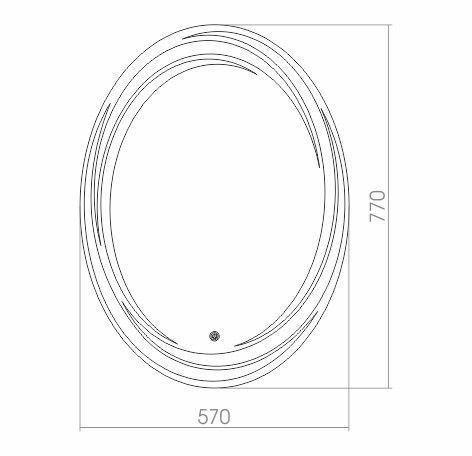 Зеркало 570х770 LED-подсветка с диммером, сенсорный выключатель, Azario Нормандия - ФР-00000936