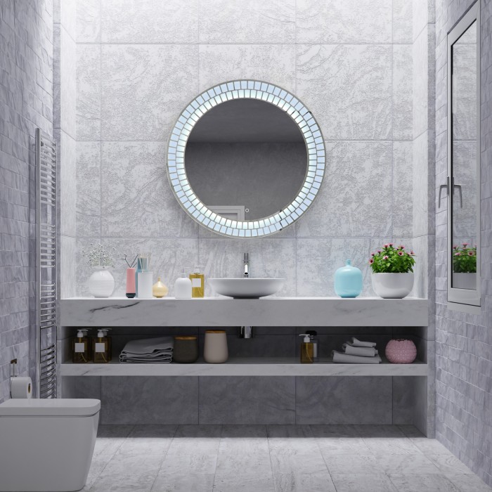 Зеркало d1000 c подсветкой и диммером, сенсорный выключатель, Azario Армада - LED-00002512