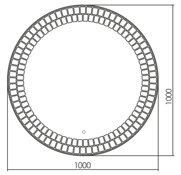 Зеркало d1000 c подсветкой и диммером, сенсорный выключатель, Azario Армада - LED-00002512
