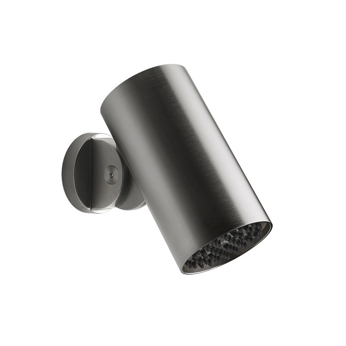 Верхний душ d79 мм., с настенным креплением, тропический ливень, Gessi 316, black metal brushed pvd арт. 57203#707