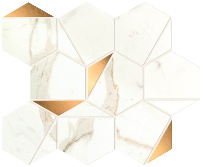 Плитка prestigio gold hex shiny 25,1x29 ATLAS CONCORDE italy Marvel shine арт. A4WU
