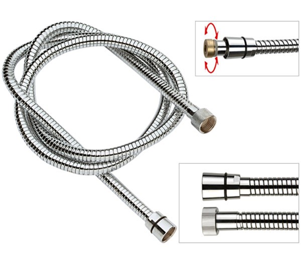 Шланг для душа 120 см хром глянцевый, Remer, 333CNDGAT120