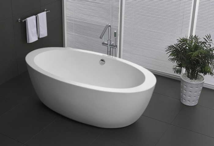 Акриловая ванна 170x90, отдельностоящая, овальная, BelBagno, белая арт. BB67-1700