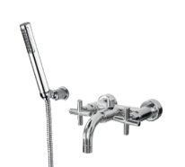 Смеситель для ванны внешнего монтажа с душевым набором, Giulini G3, хром арт. 7601