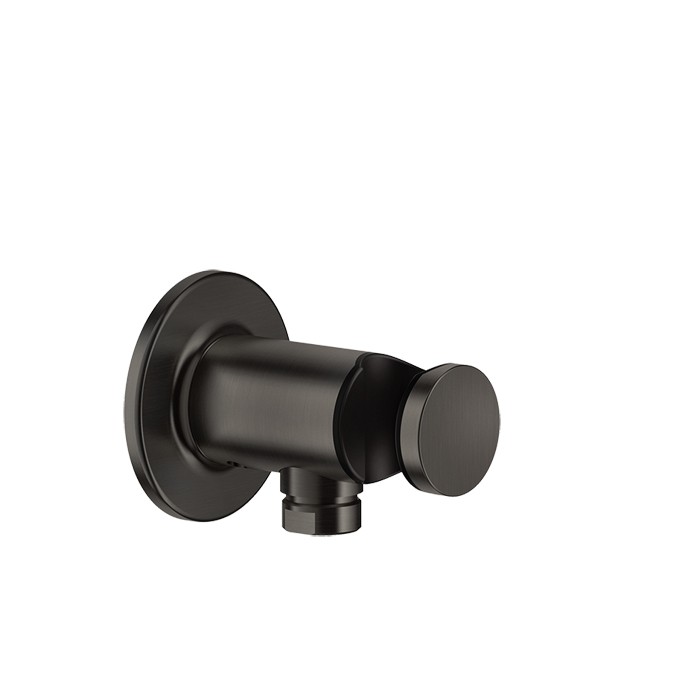 Вывод воды с держателем для душевой лейки на 1/2", Gessi Inciso, black xl арт. 58161#299