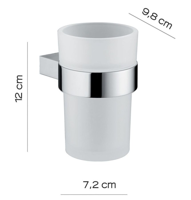 Настенный стеклянный стакан Canarie Gedy, A210(13) цвет: хром