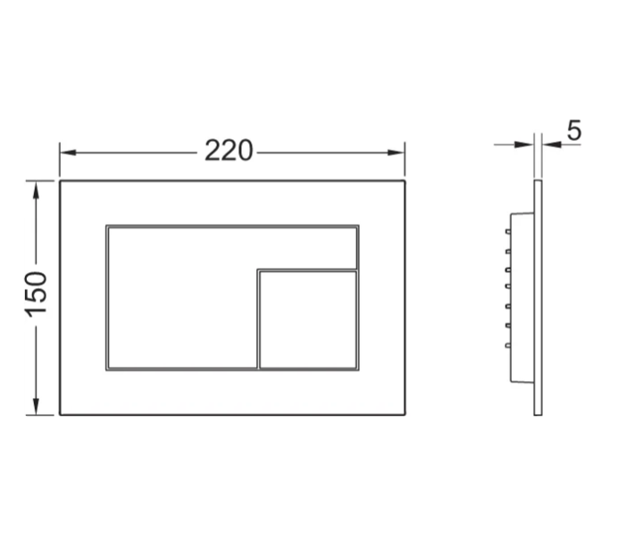 Кнопка смыва TECE Velvet антрацит арт. 9240731