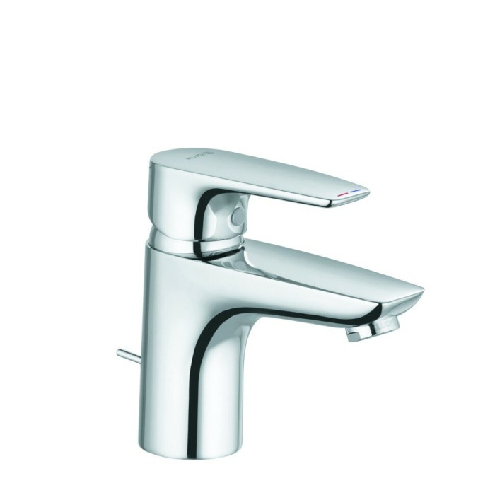 Однорычажный смеситель на умывальник 75, c донным клапаном, pure and solid Kludi, хром - 343820575
