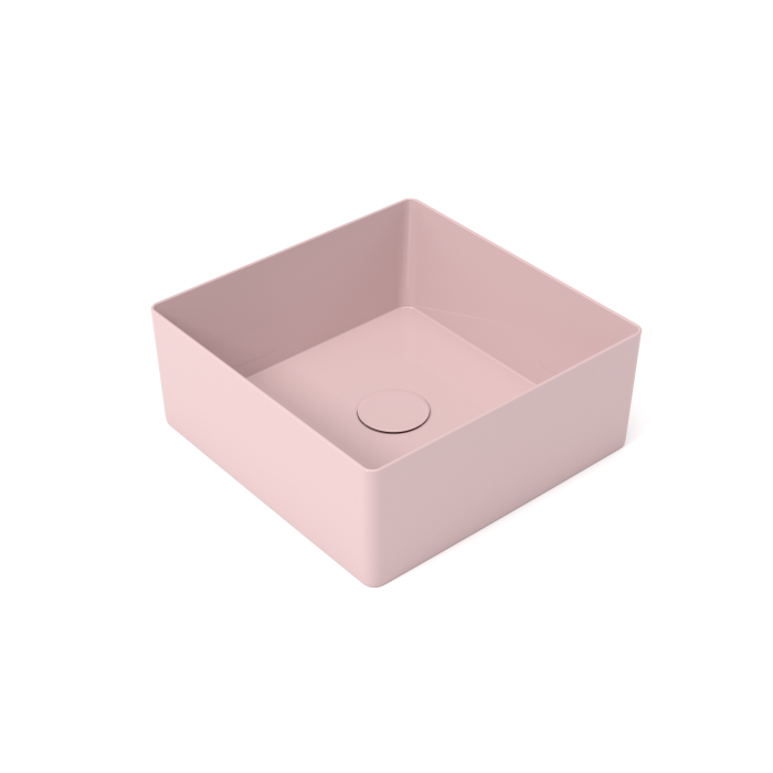 Накладная раковина 35x35x14 см, Olympia ceramica Slice, розовый глянцевый арт. SLC42QU35009