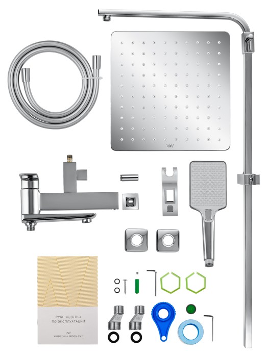 Душевая система, Wonzon & Woghand Edge, WW-88739003-CR цвет: хром