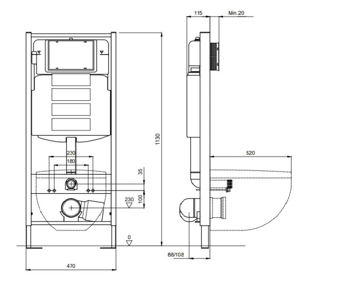 Инсталяция для унитаза Aquatek Promo 47 Aquatek арт. INS-0000013