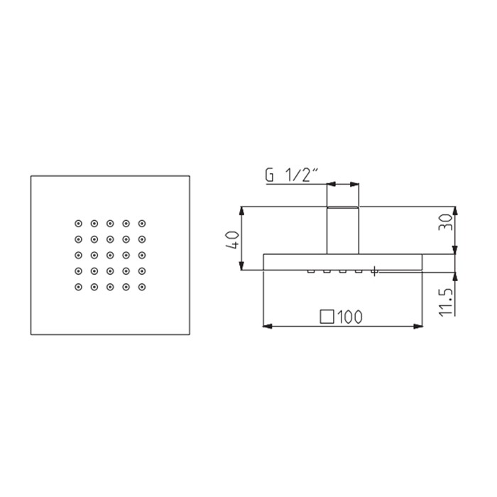 Fima Carlo Frattini Форсунка для душа, встраиваемая, Wellness, F2339CR цвет: хром