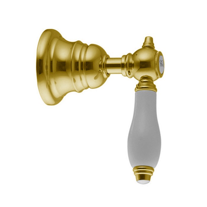 Fima Carlo Frattini Запорный вентиль 1/2", черные ручки, Herend, F5413/1CNOR цвет: золото